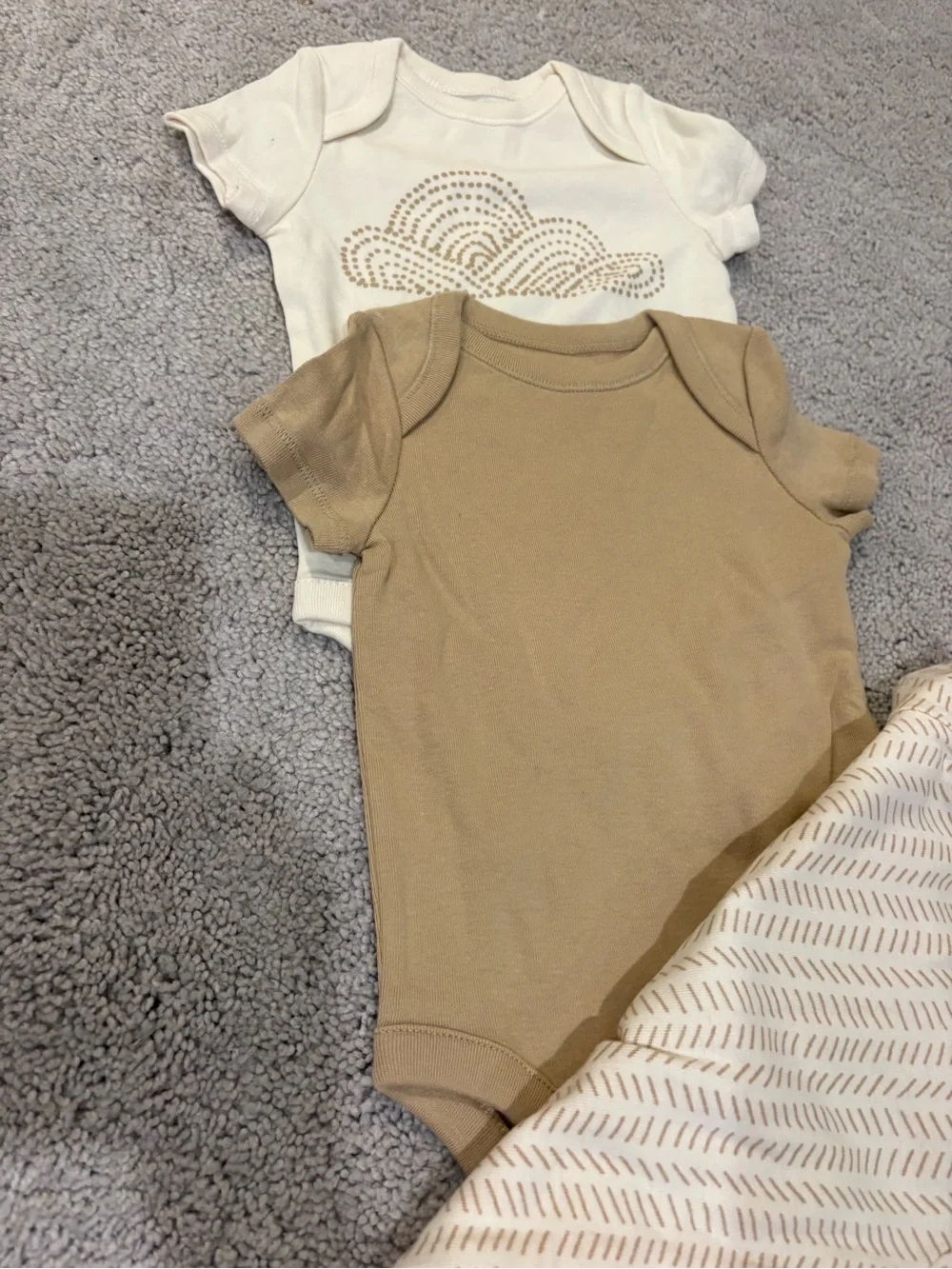 GAP Neutral Tones Baby One-Piece 3-Pack - Cream, Tan, Off-White